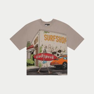 Godspeed GS Surf Shop Stone Grey T-Shirt