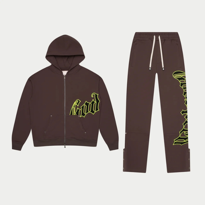 Godspeed OG Logo Grey & Lime Sweatsuit Godspeed OG Logo Grey & Lime Sweatsuit