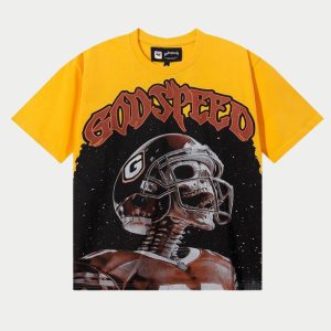 Godspeed American Football Skeleton Oversized Shirt