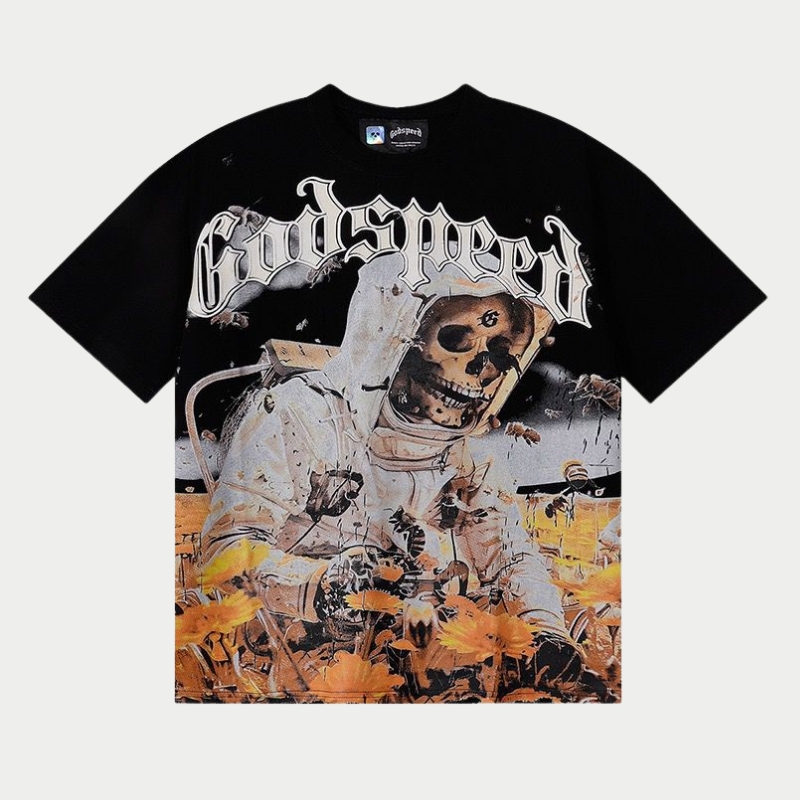 Godspeed Golden Harvest Skeleton Beekeeper Graphic Tee Godspeed Golden Harvest Skeleton Beekeeper Graphic Tee