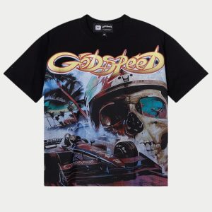 Godspeed Skull Racer Vintage Formula Graphic Tee
