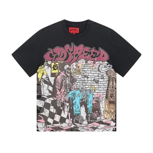 Godspeed Alley Skeleton Checkerboard Black T-Shirt
