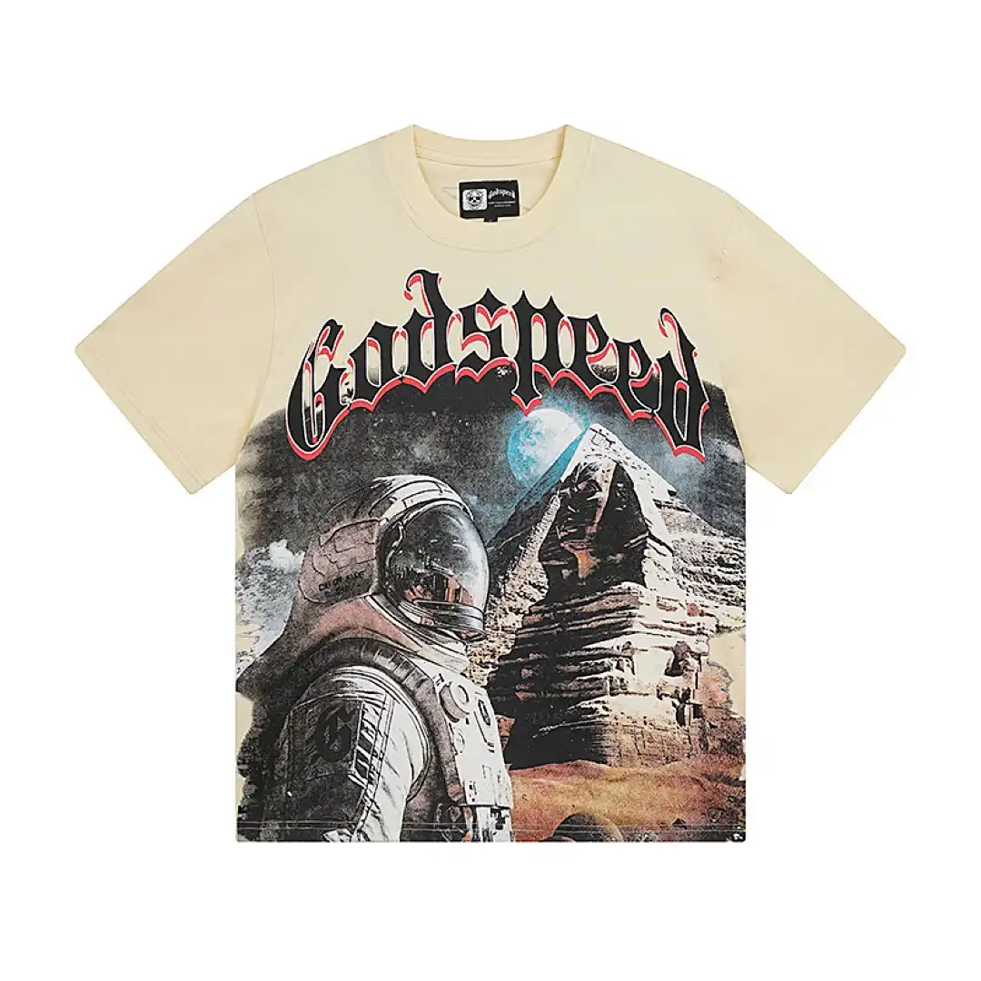 Godspeed Astronaut Pyramid Cream T-Shirt Godspeed Astronaut Pyramid Cream T-Shirt
