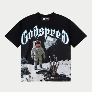 Godspeed Astronaut Skeleton Moon Tee