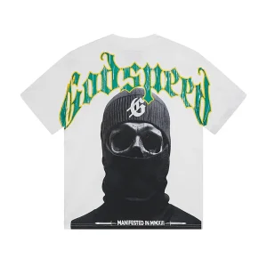 Godspeed Balaclava Skull White T-Shirt