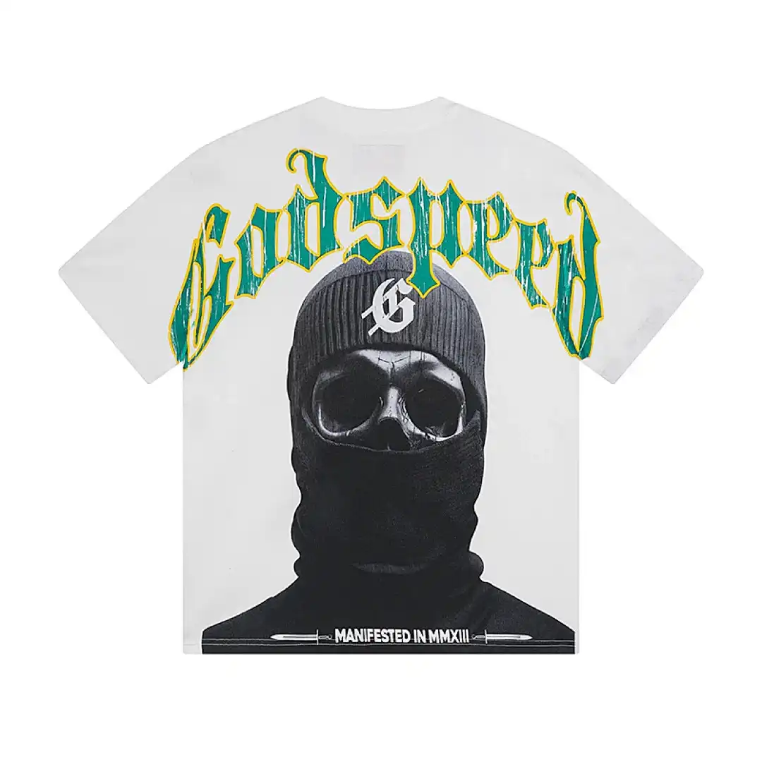 Godspeed Balaclava Skull White T-Shirt Godspeed Balaclava Skull White T-Shirt