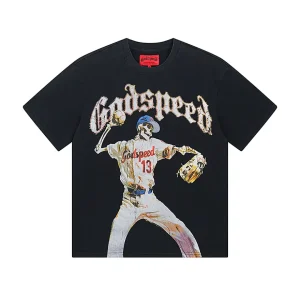 Godspeed Baseball Skeleton Black T-Shirt