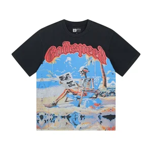 Godspeed Beach Skeleton Black T-Shirt