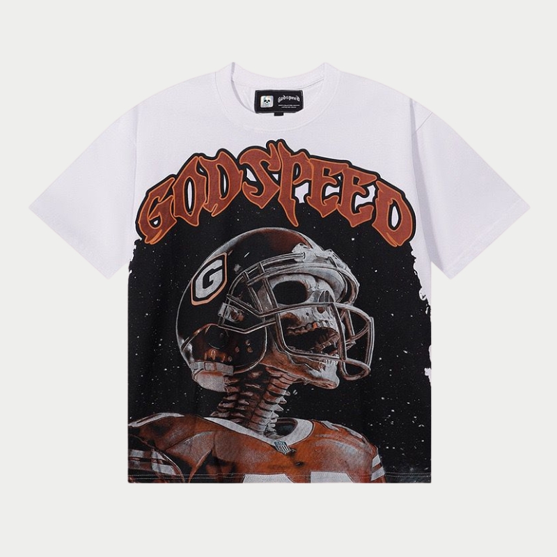 Godspeed Football Skull Tee Godspeed Football Skull Tee