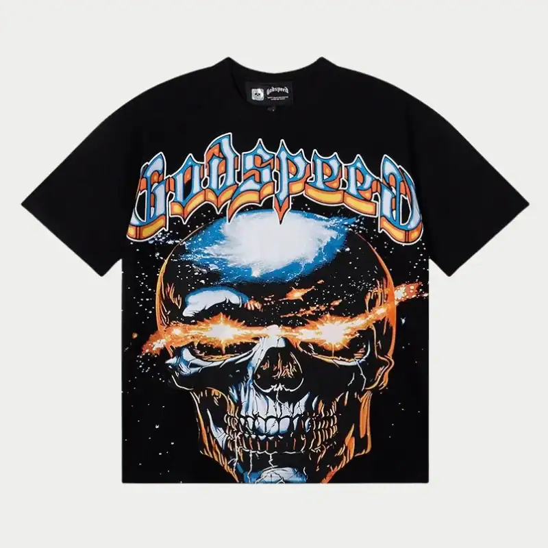 Godspeed Higher Power Galaxy Skull Tee Godspeed Higher Power Galaxy Skull Tee