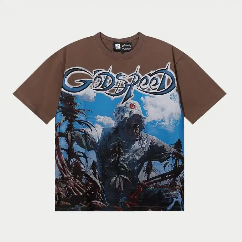 Godspeed Legalize It Plant Skeleton Brown Tee Godspeed Legalize It Plant Skeleton Brown Tee