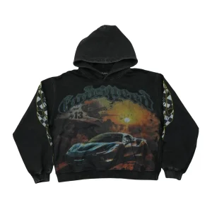 Godspeed Racing Car Graphic Hoodie Black