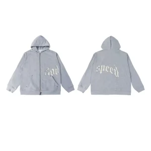 Godspeed Split Logo Grey Zip-Up Hoodie