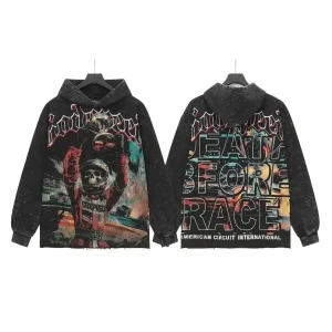 American Circuit Godspeed Skull Hoodie Black