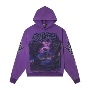 BMX Rider Godspeed Hoodie Vintage Purple