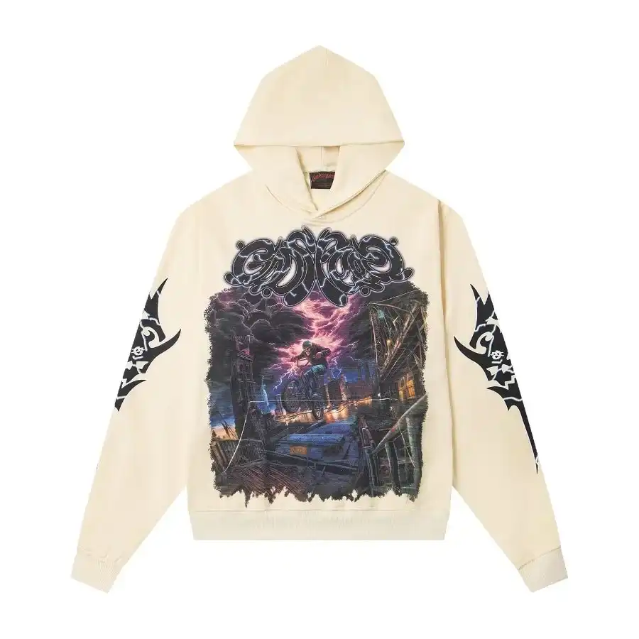Brooklyn Bridge BMX Godspeed Hoodie Cream Brooklyn Bridge BMX Godspeed Hoodie Cream