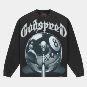 Godspeed 8 ball CP LS T-Shirt Black Wash