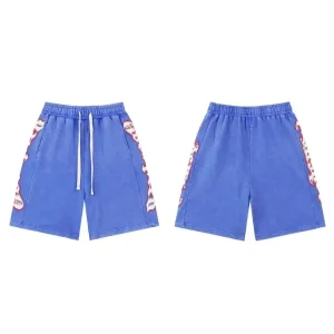 Godspeed Acid Wash Drawstring Blue Shorts