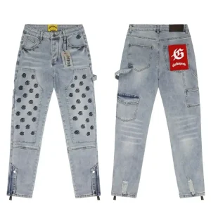 Godspeed Cargo Monogram Jeans Light Wash