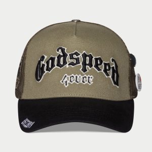 Godspeed Forever Trucker Hat Olive Black