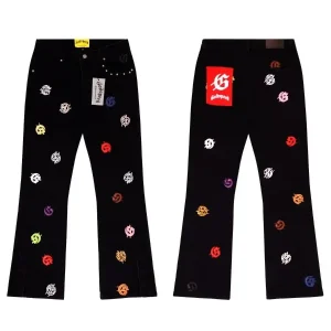 Godspeed Multicolor Monogram Jeans Black