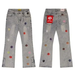 Godspeed Multicolor Monogram Jeans Light Wash