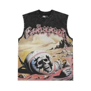 Godspeed Space Skull Sleeveless Tee