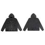Godspeed Vintage Wash Zip Up Hoodie Charcoal