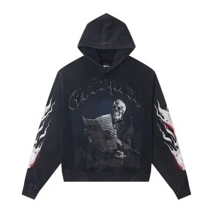Reading Skull Godspeed Graphic Hoodie Black