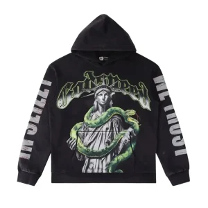Snake Statue Godspeed Liberty Hoodie Black
