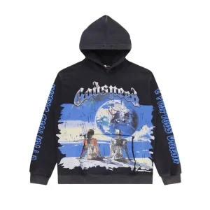 World Beach Godspeed Graphic Hoodie Black